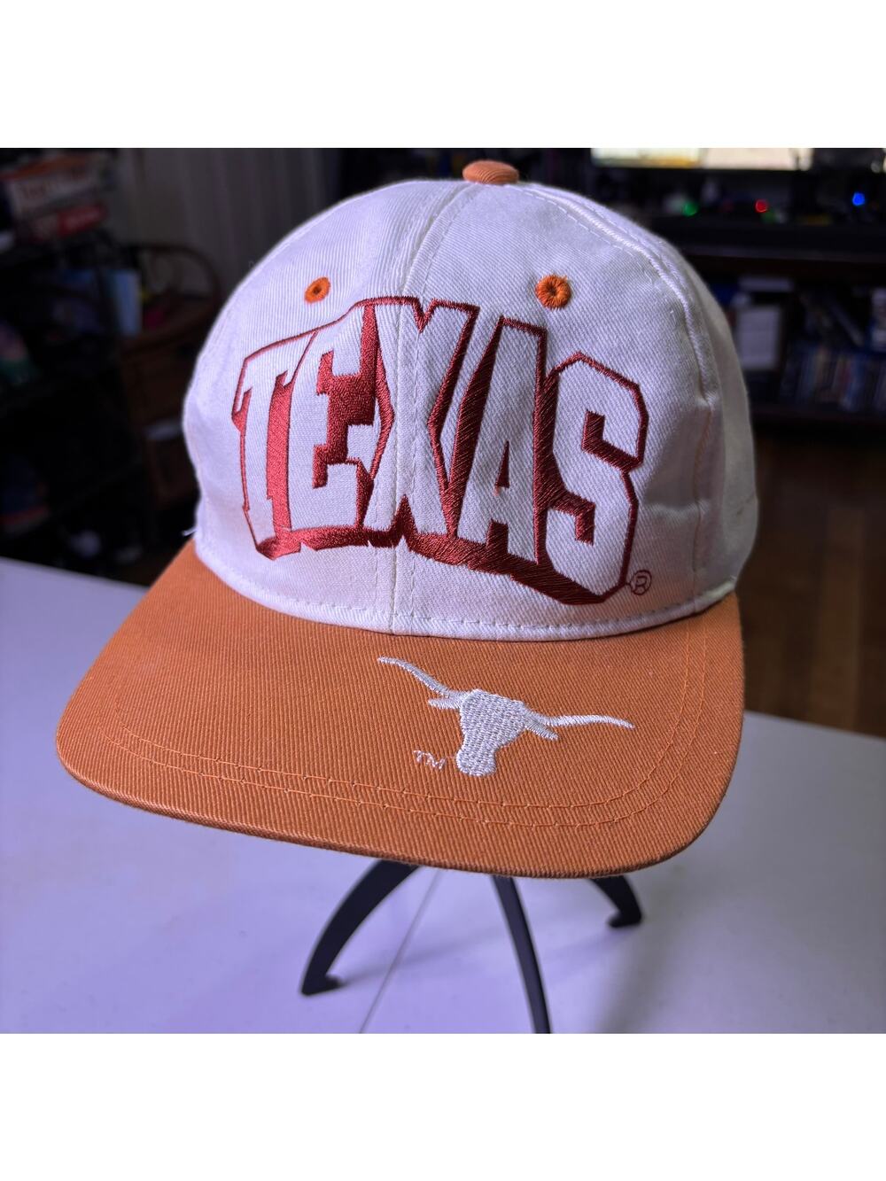 Vintage Texas Longhorns 90s Dad Snap Back Flat brim Embroidered One Size